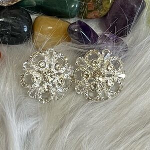 Vintage Classy Floral Ribbon Style Earrings